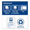 Tork Advanced Dinner Napkin 3-Ply 17  x 16 125  1 8 Fold  White 1740 CT (TRKNP7380A)