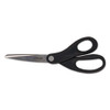 Universal Stainless Steel Office Scissors  8  Long  3 75  Cut Length  Black Straight Handle (UNV92009)