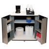 Vertiflex Refreshment Stand  Two-Shelf  29 5w x 21d x 33h  Black White (VRT35157)