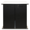Vertiflex Refreshment Stand  Two-Shelf  29 5w x 21d x 33h  Black White (VRT35157)