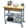 Vertiflex Countertop Serving Cart  35 5w x 19 75d x 34 25h  Silver Brown (VRTVF53039)