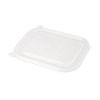 World Centric Fiber Container Lids  8 8 x 6 9 x 0 8  Clear  400 Carton (WORCTLCS3)