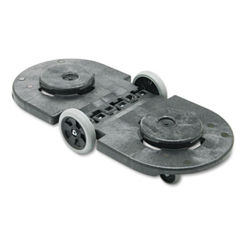 Rubbermaid Commercial Tandem Dolly  Two-Container  300 lb Capacity  20 25w x 45d x 8h  Black (RCP 2646 BLA)