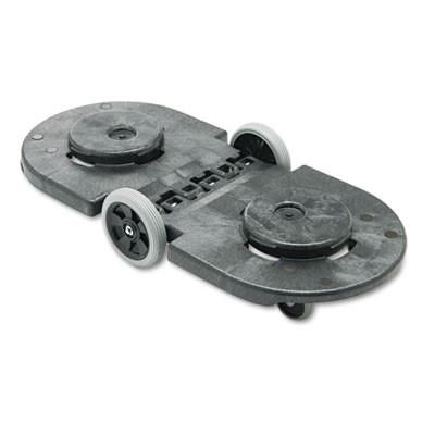 Rubbermaid Commercial Tandem Dolly  Two-Container  300 lb Capacity  20 25w x 45d x 8h  Black (RCP 2646 BLA)