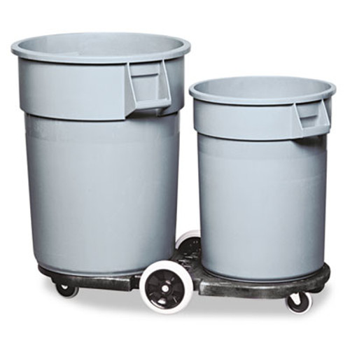 Rubbermaid Commercial Tandem Dolly  Two-Container  300 lb Capacity  20 25w x 45d x 8h  Black (RCP 2646 BLA)