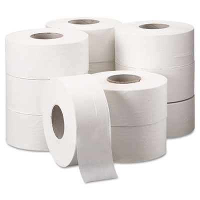 Scott Essential JRT Jumbo Roll Bathroom Tissue  Septic Safe  1-Ply  White  2000 ft  12 Rolls Carton (KCC 07223)
