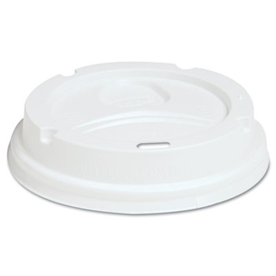 Dixie Dome Drink-Thru Lids  Fits 10  12  16oz Paper Hot Cups  White  1000 Carton (DIX D9542)