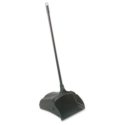 Rubbermaid Commercial Lobby Pro Upright Dustpan  w Wheels  12 1 2    Polypropylene w Vinyl Coat  Black (RCP 2531)