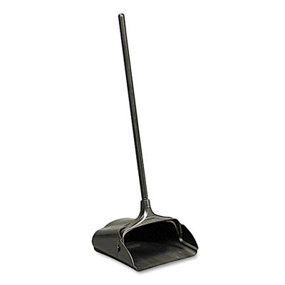 Rubbermaid Commercial Lobby Pro Upright Dustpan  w Wheels  12 1 2    Polypropylene w Vinyl Coat  Black (RCP 2531)