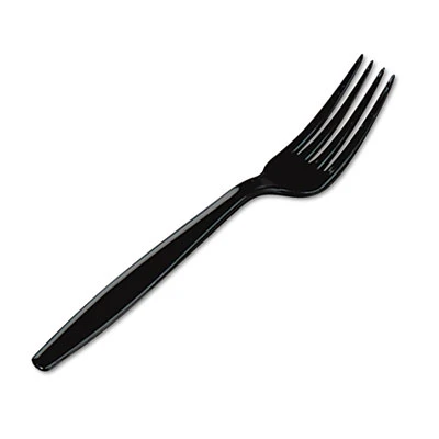Dixie Plastic Cutlery  Heavyweight Forks  Black  1 000 Carton (DIX FH517)