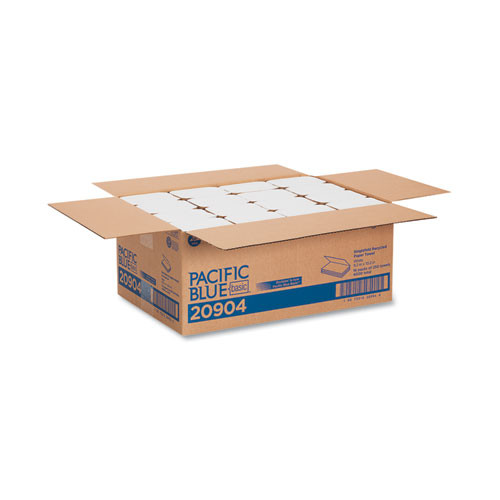 Georgia Pacific Professional Pacific Blue Basic S-Fold Paper Towels  10 1 4x9 1 4  White  250 Pack  16 PK CT (GPC 209-04)