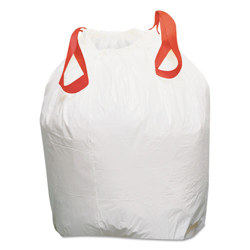 Draw 'n Tie Heavy-Duty Trash Bags  13 gal  0 9 mil  24 5  x 27 38   White  200 Box (WEB 1DK200)
