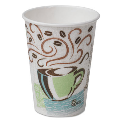 Dixie Hot Cups  Paper  8oz  Coffee Dreams Design  1000 Carton (DIX 5338CD)