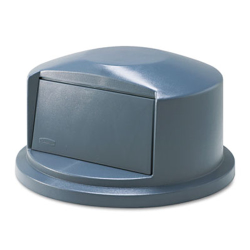 Rubbermaid Commercial BRUTE Dome Top Swing Door Lid for 32 gal Waste Containers  Plastic  Gray (RCP 2637-88 GRA)