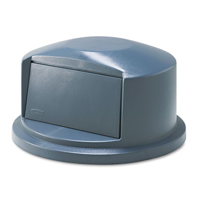 Rubbermaid Commercial BRUTE Dome Top Swing Door Lid for 32 gal Waste Containers  Plastic  Gray (RCP 2637-88 GRA)