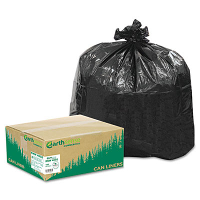 Earthsense Commercial Linear Low Density Recycled Can Liners  33 gal  1 25 mil  33  x 39   Black  100 Carton (WEB RNW4050)