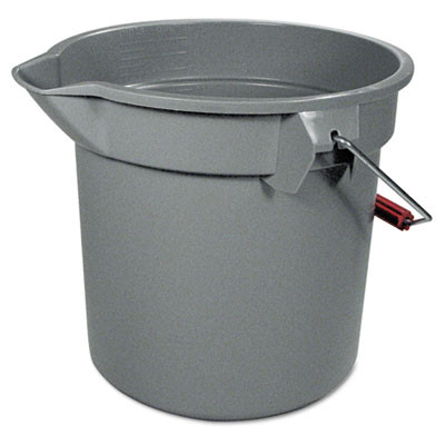 Rubbermaid Commercial 14 Quart Round Utility Bucket  12  Diameter x 11 1 4 h  Gray Plastic (RCP 2614 GRA)
