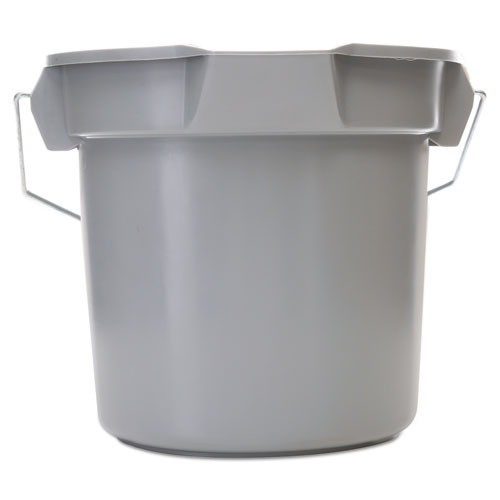 Rubbermaid Commercial 14 Quart Round Utility Bucket  12  Diameter x 11 1 4 h  Gray Plastic (RCP 2614 GRA)