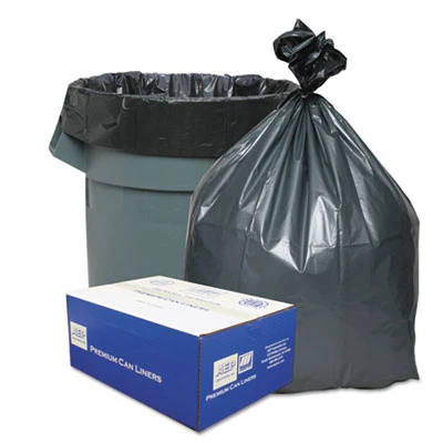Platinum Plus Can Liners  45 gal  1 55 mil  39  x 46   Gray  50 Carton (WEB PLA4870)