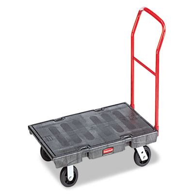 Rubbermaid Commercial Heavy-Duty Platform Truck Cart  2 000 lb Capacity  24 x 48 Platform  Black (RCP 4436 BLA)