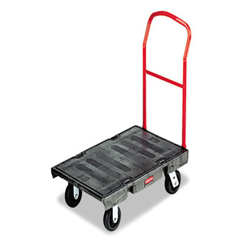 Rubbermaid Commercial Heavy-Duty Platform Truck Cart  2 000 lb Capacity  24 x 48 Platform  Black (RCP 4436 BLA)