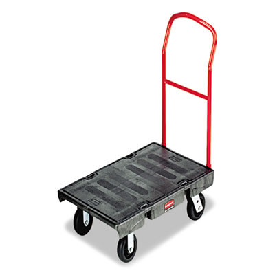 Rubbermaid Commercial Heavy-Duty Platform Truck Cart  2 000 lb Capacity  24 x 48 Platform  Black (RCP 4436 BLA)