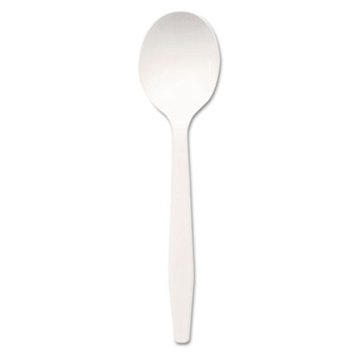 Dixie Plastic Cutlery  Mediumweight Soup Spoons  White  1 000 Carton (DIX PSM21)