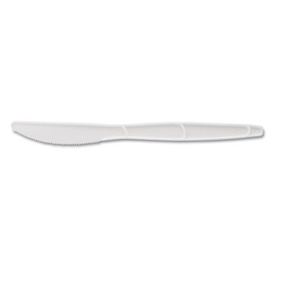 Dixie Plastic Cutlery  Mediumweight Knives  White  1 000 Carton (DIX PKM21)