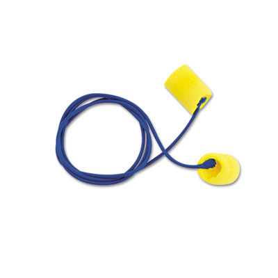 3M EA  AA  R Classic Earplugs  Corded  PVC Foam  Yellow  200 Pairs (MMM3111101)