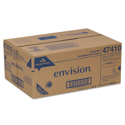 Georgia Pacific Professional Facial Tissue  2-Ply  White  100 Sheets Box  30 Boxes Carton (GPC 474-10)