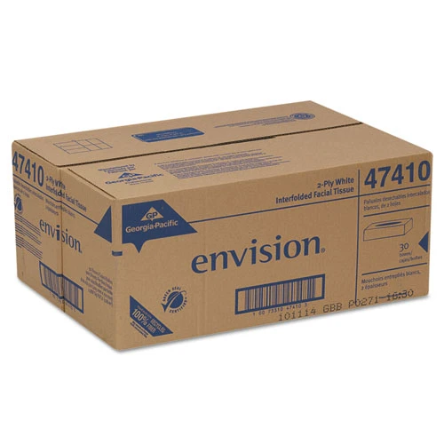 Georgia Pacific Professional Facial Tissue  2-Ply  White  100 Sheets Box  30 Boxes Carton (GPC 474-10)