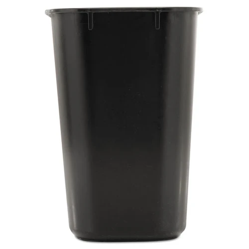 Rubbermaid Commercial Deskside Plastic Wastebasket  Rectangular  3 5 gal  Black (RCP 2955 BLA)