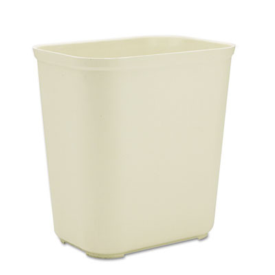 Rubbermaid Commercial Fire-Resistant Wastebasket  Rectangular  Fiberglass  7 gal  Beige (RCP 2543 BEI)