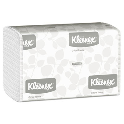 Kleenex C-Fold Paper Towels  10 1 8 x 13 3 20  White  150 Pack  16 Packs Carton (KCC 01500)