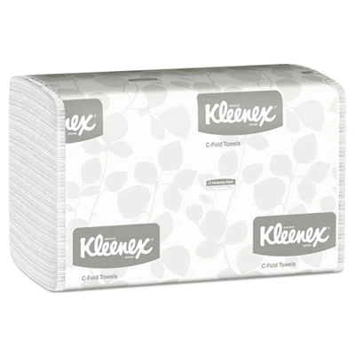 Kleenex C-Fold Paper Towels  10 1 8 x 13 3 20  White  150 Pack  16 Packs Carton (KCC 01500)