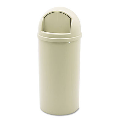 Rubbermaid Commercial Marshal Classic Container  Round  Polyethylene  15 gal  Beige (RCP 8160-88 BEI)