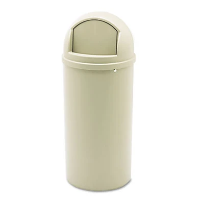 Rubbermaid Commercial Marshal Classic Container  Round  Polyethylene  15 gal  Beige (RCP 8160-88 BEI)