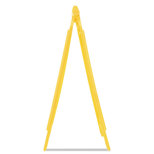Rubbermaid Commercial Multilingual  Caution  Floor Sign  Plastic  11 x 12 x 25  Bright Yellow (RCP 6112 YEL)