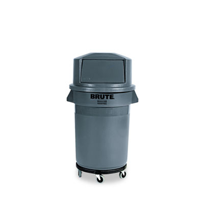 Rubbermaid Commercial Round Brute Container  Plastic  32 gal  Gray (RCP 2632 GRA)