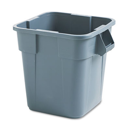 Rubbermaid Commercial Brute Container  Square  Polyethylene  28 gal  Gray (RCP 3526 GRA)