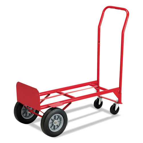Safco Two-Way Convertible Hand Truck  500-600 lb Capacity  18w x 51h  Red (SFC 4086R)