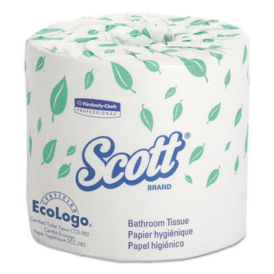 Scott Essential Standard Roll Bathroom Tissue  Septic Safe  2-Ply  White  550 Sheets Roll  80 Carton (KCC 04460)