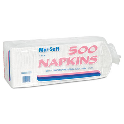 Morcon Tissue Morsoft 1 4 Fold Lunch Napkins  1 Ply  11 5  x 11 5   White  6 000 Carton (MOR 1250)
