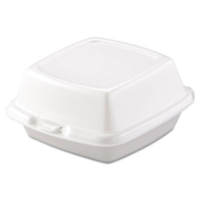 Dart Carryout Food Containers  Foam  1-Comp  5 7 8 x 6 x 3  White  500 Carton (DCC 60HT1)