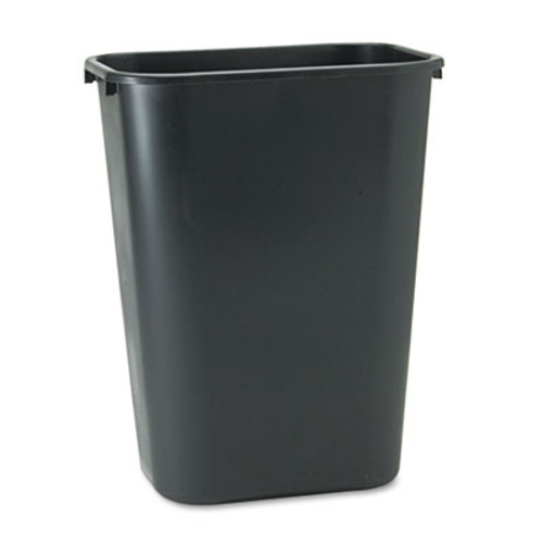 Rubbermaid Commercial Deskside Plastic Wastebasket  Rectangular  10 25 gal  Black (RCP 2957 BLA)