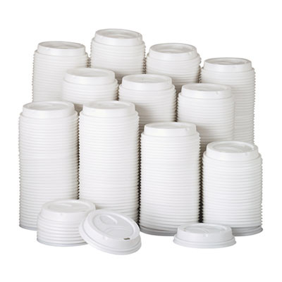 Dixie White Dome Lid Fits 10-16oz Perfectouch Cups  12-20oz Hot Cups  WiseSize  500 CT (DIX 9542500DX)