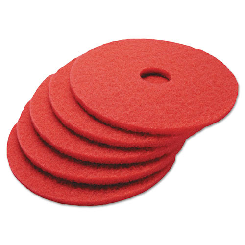 Boardwalk Buffing Floor Pads  19  Diameter  Red  5 Carton (PAD 4019 RED)