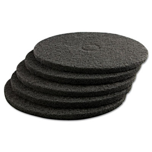Boardwalk Stripping Floor Pads  19  Diameter  Black  5 Carton (PAD 4019 BLA)