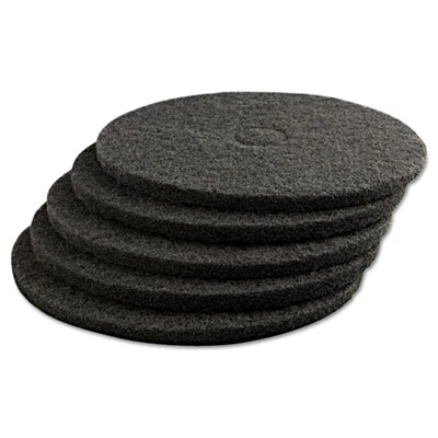 Boardwalk Stripping Floor Pads  19  Diameter  Black  5 Carton (PAD 4019 BLA)