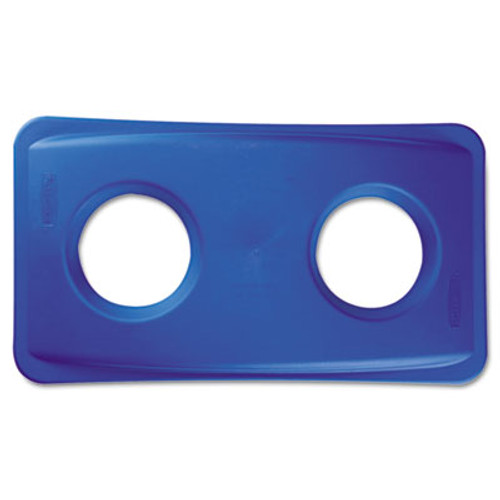 Rubbermaid Commercial Lid for Slim Jim Bottle Recycling Container  20 38w x 11 38d x 2 75h  Blue (RCP 2692-88 BLU)
